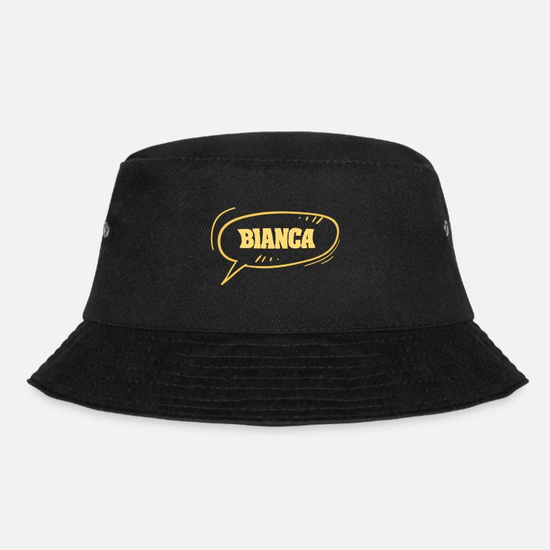 Vorname Bianca - Bucket Hat - Schwarz