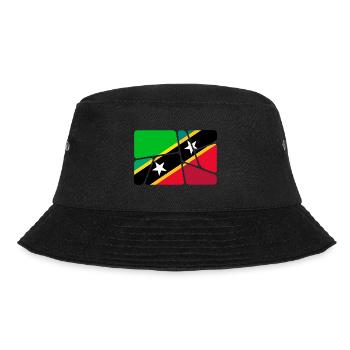 Land Flagge St. Kitts und Nevis - Bucket Hat - Schwarz - Vorne - Lela (165cm)