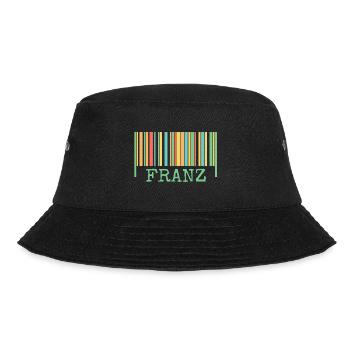 Strichcode Franz - Bucket Hat - Schwarz - Vorne - Lela (165cm)