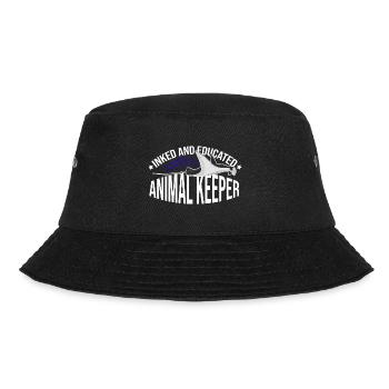 Inked And Educated Animal Keeper Animal Lover Zoo - Bucket Hat - Schwarz - Vorne - Lela (165cm)