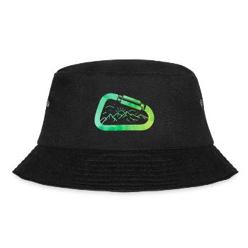 Retro Graphic Climbing Bouldering Rock Climber Mou - Bucket Hat - Schwarz - Vorne - Lela (165cm)