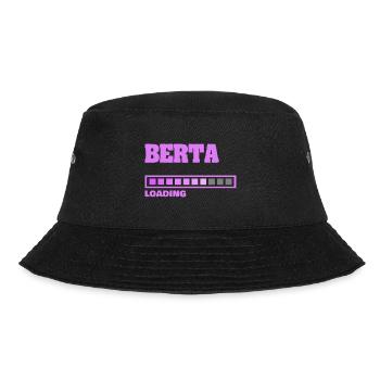Geschenk für Berta - Bucket Hat - Schwarz - Vorne - Lela (165cm)
