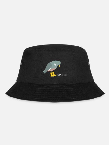 Taube - ein Herz für Tauben - Bucket Hat - Schwarz