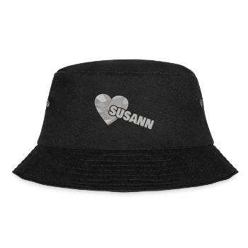 Susann als Liebe - Bucket Hat - Schwarz - Vorne - Lela (165cm)