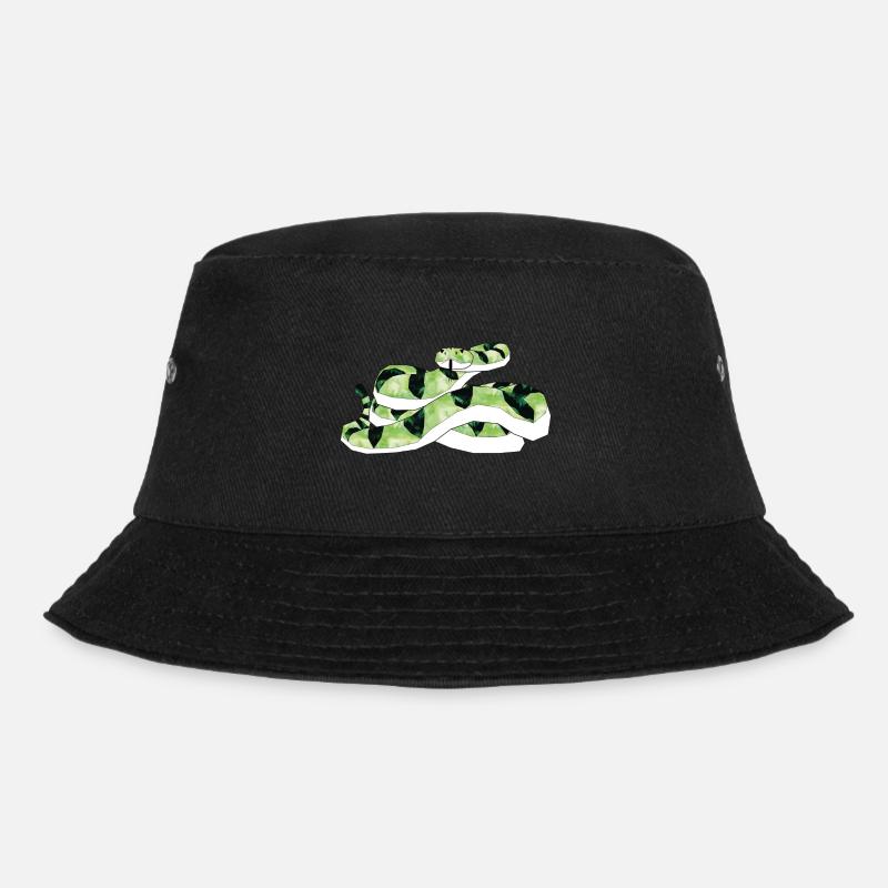 green Snake - Bucket Hat - Schwarz