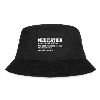 Meditation Noun Definition Meditate Relaxation Spi - Bucket Hat - Schwarz - Vorne - Lela (165cm)
