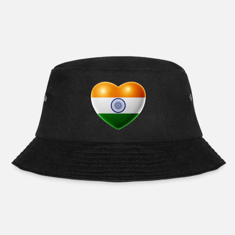 Heart (India / India) - Bucket Hat - black