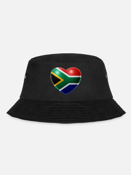 Herz (Südafrika / South Africa) - Bucket Hat - Schwarz