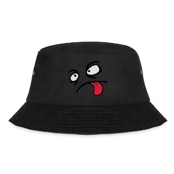 Funny Comic Face Cool Tongue Stick Out - Bucket Hat - black - Front - Lela (165cm)