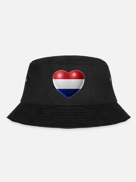 Herz (Niederlande / Nederland) - Bucket Hat - Schwarz