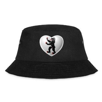 Herz (Appenzell Innerrhoden) - Bucket Hat - Schwarz - Vorne - Lela (165cm)