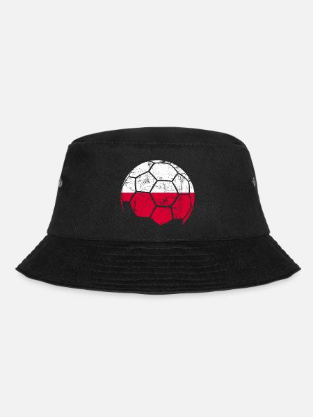 Poland Soccer Ball Fußball - Bucket Hat - Schwarz