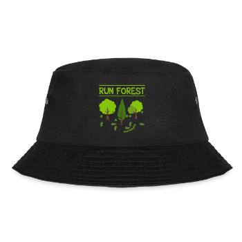 Run Forest Run Earth Day 2018 Shirt - Gift - Bucket Hat - black - Front - Lela (165cm)