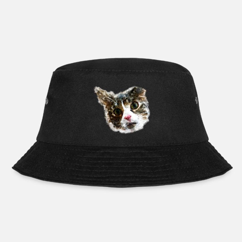 gxp katze for real wasserfarbe mix - Bucket Hat - Schwarz