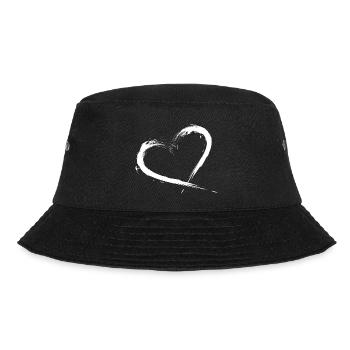 Heart design brush vector graphic - Bucket Hat - black - Front - Lela (165cm)