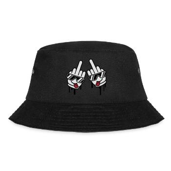 Cool Fuck Off Hands - Bucket Hat - Schwarz - Vorne - Lela (165cm)