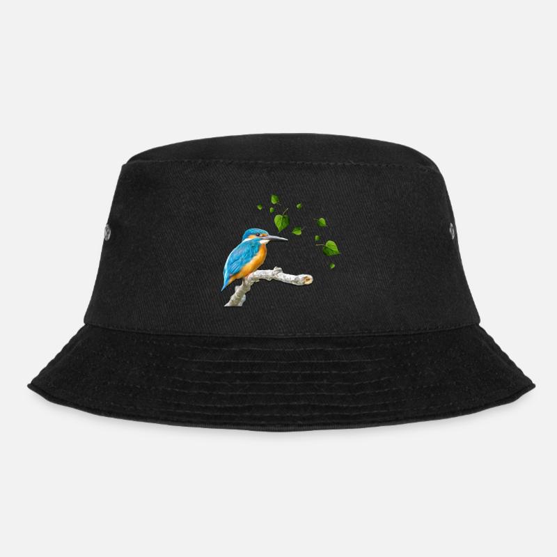 Eisvogel - Bucket Hat - Schwarz