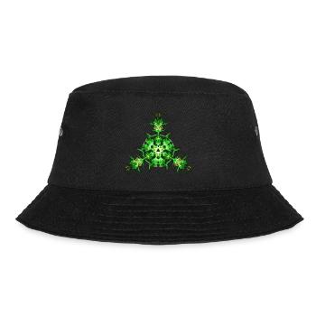 Kraft Schild, Power, Superheld, Fraktal, Energie - Bucket Hat - Schwarz - Vorne - Lela (165cm)
