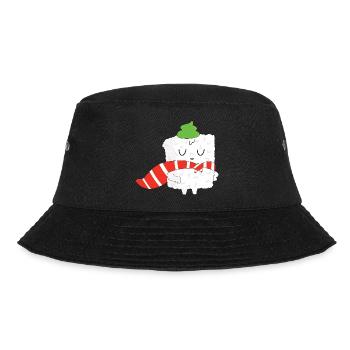 sushi super héros t-shirt humour cadeau japon - Bob - noir - Devant - Lela (165cm)