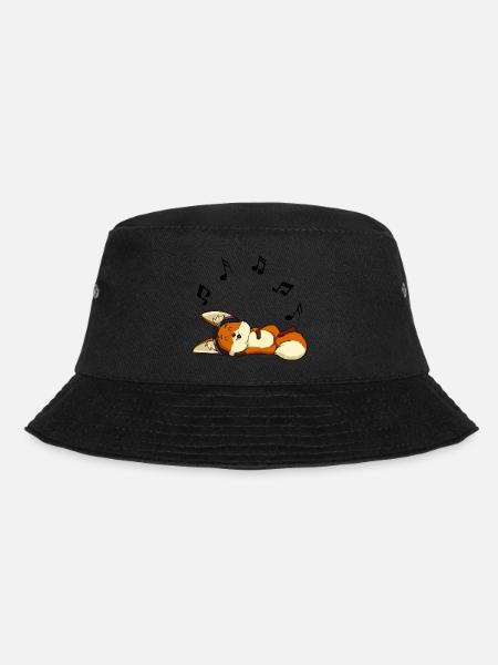 Happy Fennek Fox aime sa musique - Bob - noir
