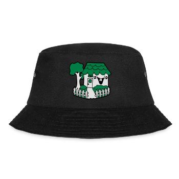 glücklich gesicht comic süß niedlich idyllisch zau - Bucket Hat - Schwarz - Vorne - Lela (165cm)