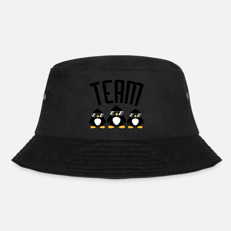 Logo Team Pinguine - Bucket Hat - Schwarz