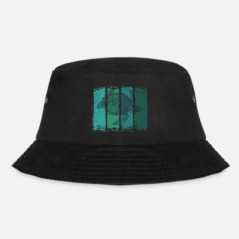 Schildkröte - Bucket Hat - Schwarz