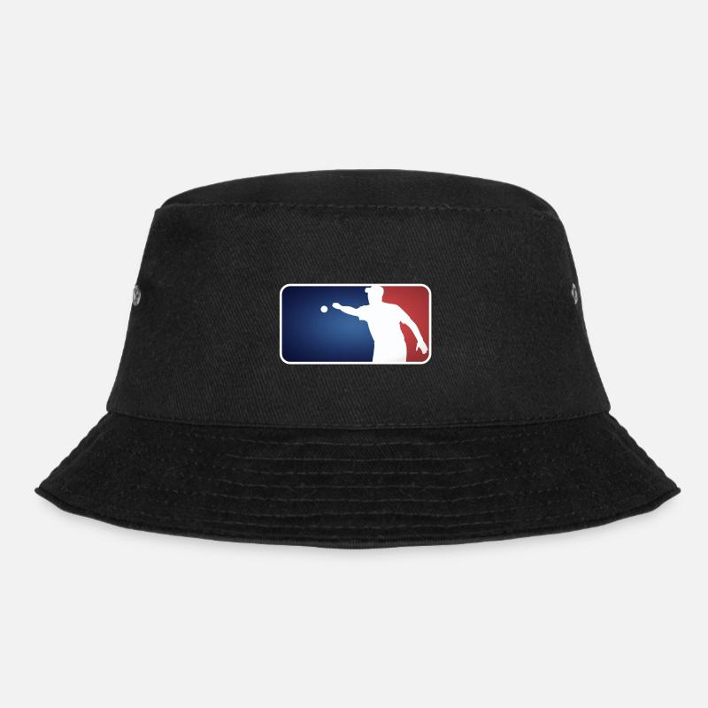 Petanque Boule Logo Pétanque Major League Style - Bucket Hat - Schwarz