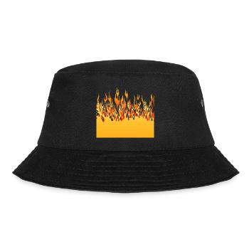 Feuer Flamme Flamme Wand - Bucket Hat - Schwarz - Vorne - Lela (165cm)