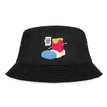 Pommes Frites Fast Food - Bucket Hat - Schwarz - Vorne - Lela (165cm)