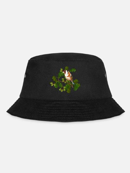 Vogel - Bucket Hat - Schwarz