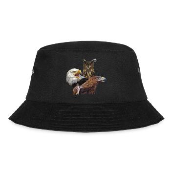 Eule und Adler - Bucket Hat - Schwarz - Vorne - Lela (165cm)