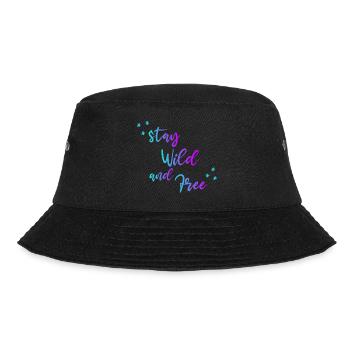 WILD FREE GRADIENT BLUE PURPLE - Bucket Hat - black - Front - Lela (165cm)