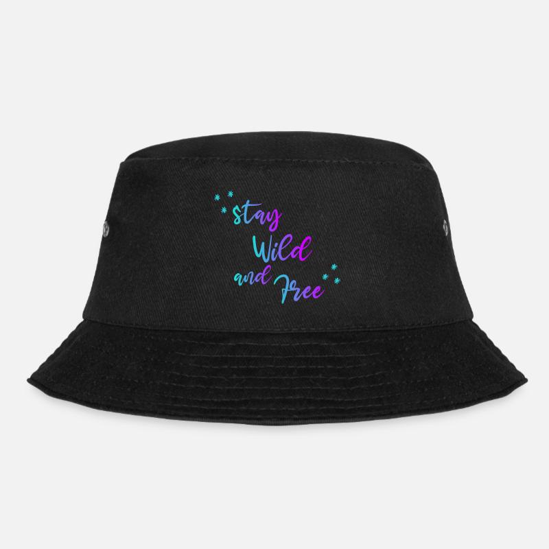 WILD FREE GRADIENT BLUE PURPLE - Bucket Hat - Schwarz