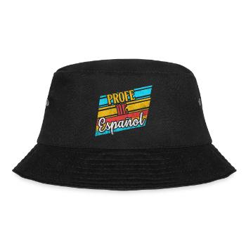 Profe De Espanol Spanisch Lehrer Geschenke Kostüm - Bucket Hat - Schwarz - Vorne - Lela (165cm)