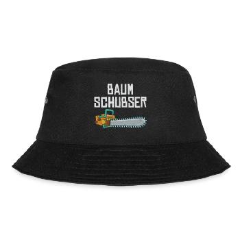 Baumschubser Kettensäge Waldarbeiter Holzfäller - Bucket Hat - Schwarz - Vorne - Lela (165cm)