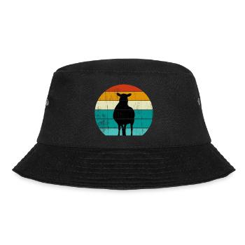 Sheep Retro Sunset Lamb Sheep - Bucket Hat - black - Front - Lela (165cm)