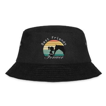 Best Friends forever - Pferdeliebe - Bucket Hat - Schwarz - Vorne - Lela (165cm)