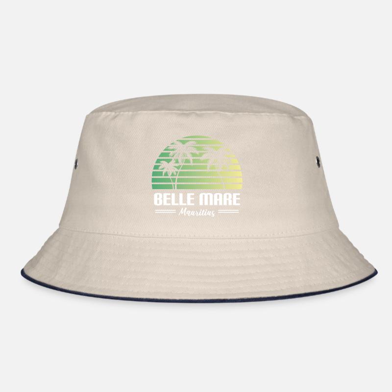 Belle Mare Mauritius Retro Summer Beach Design Bucket Hat
