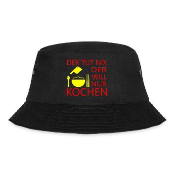 Koch kochen backen - Bucket Hat - Schwarz - Vorne - Lela (165cm)