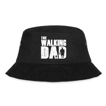 THE walking DAD Gassi gehen mit dem Hund Vatertag - Bucket Hat - Schwarz - Vorne - Lela (165cm)