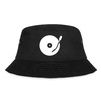 Turntable, Techno House Rave Hardstyle Trance - Bucket Hat - Schwarz - Vorne - Lela (165cm)