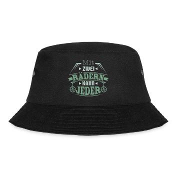 Einradfahrer fahren Einrad auf Unicycle - Bucket Hat - Schwarz - Vorne - Lela (165cm)