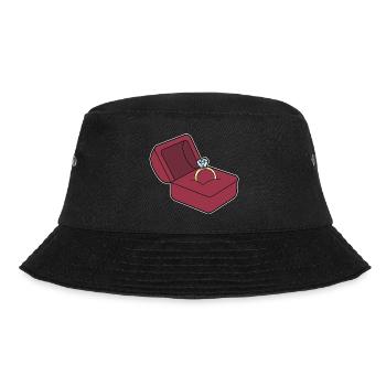 Wedding ring marriage proposal - Bucket Hat - black - Front - Lela (165cm)