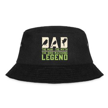 Dad The Man The Myth The Bird Watching Legend Bird - Bucket Hat - Schwarz - Vorne - Lela (165cm)