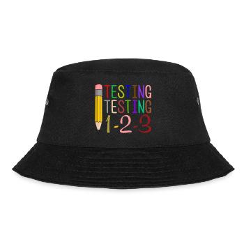 Testen, Testen, 1-2-3 Fun Gift - Bucket Hat - Schwarz - Vorne - Lela (165cm)
