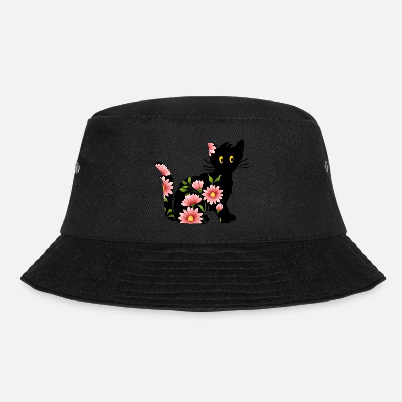Cat - Bucket Hat - black