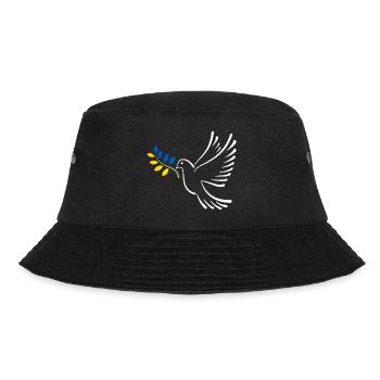 Friedenstaube Ukraine - Bucket Hat - Schwarz - Vorne - Lela (165cm)