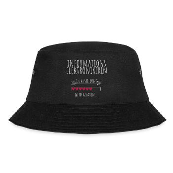 Informationselektronikerin in Ausbildung Geschenk - Bucket Hat - Schwarz - Vorne - Lela (165cm)
