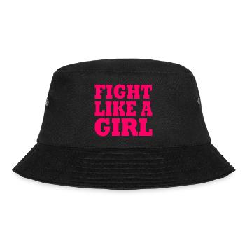 Fight like a girl - Bucket Hat - Schwarz - Vorne - Lela (165cm)